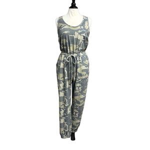 Cherish Camouflage Sleeveless Jumpsuit Size Large NEW